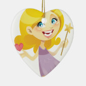 Blond taartje van de Pomegranaat-inkt Keramisch Ornament (Rechts)