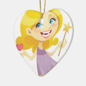 Blond taartje van de Pomegranaat-inkt Keramisch Ornament (Links)