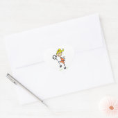 Blond teken Afbeelding voetballergierschotjes Hart Sticker (Envelop)
