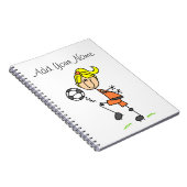 Blond teken Afbeelding voetballergierschotjes Notitieboek (Rechterzijde)
