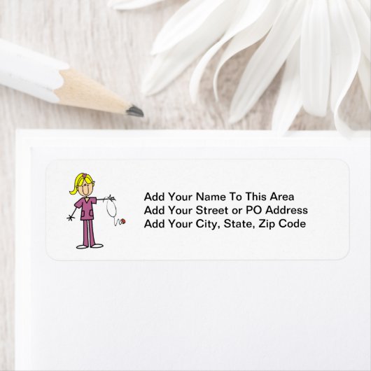 Blond Vrouw Etiket (Insitu)