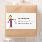 Blond Vrouw Etiket (Insitu)