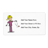 Blond Vrouw Etiket (Voorkant)