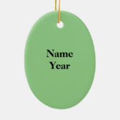 Blond Vrouw Golfer Kerstornament Keramisch Ornament (Achterkant)