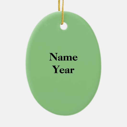 Blond Vrouw Golfer Kerstornament Keramisch Ornament (Achterkant)