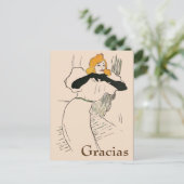 Blond vrouw, Gracias, Briefkaart tekst wijzigen (Staand voorkant)