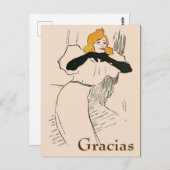 Blond vrouw, Gracias, Briefkaart tekst wijzigen (Voorkant / Achterkant)