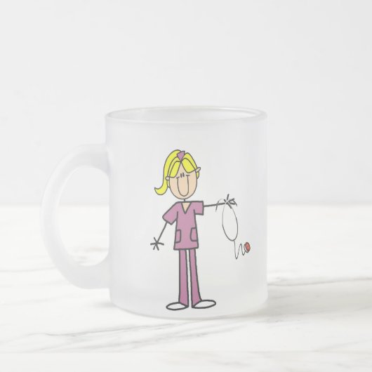 Blond Vrouw Matglas Koffiemok (Links)