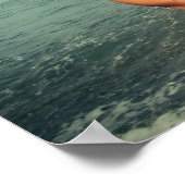 Blond vrouw op het strand poster (Hoek)
