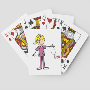 Blond Vrouw Pokerkaarten