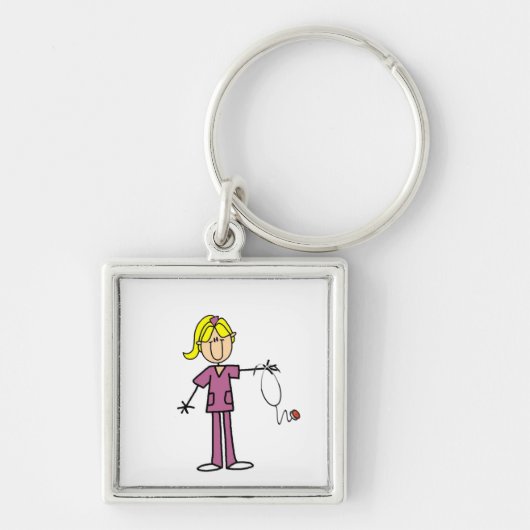 Blond Vrouw Sleutelhanger (Voorkant)