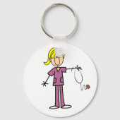 Blond Vrouw Sleutelhanger (Voorkant)