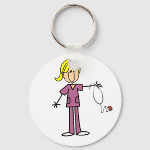 Blond Vrouw Sleutelhanger