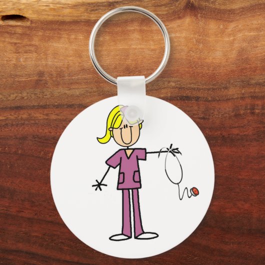 Blond Vrouw Sleutelhanger (Voorkant)