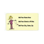 Blond Vrouw sticker Afbeelding Verpleegbare T-shir (Voorkant)