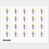 Blond Vrouw sticker Afbeelding Verpleegbare T-shir (Vel)