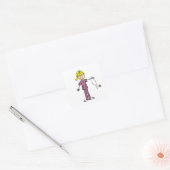 Blond Vrouw sticker Afbeelding Verpleegbare T-shir (Envelop)