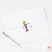 Blond Vrouw sticker Afbeelding Verpleegbare T-shir (Envelop)