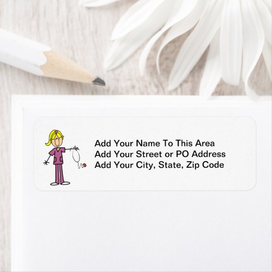 Blond Vrouw sticker Afbeelding Verpleegbare T-shir (Insitu)