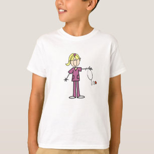 Blond Vrouw sticker Afbeelding Verpleegbare T-shir T-shirt