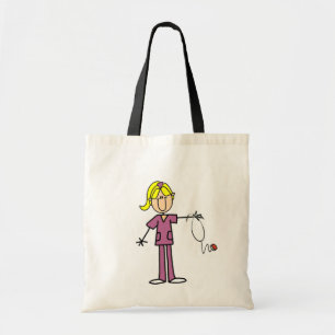 Blond Vrouw sticker Afbeelding Verpleegbare T-shir Tote Bag