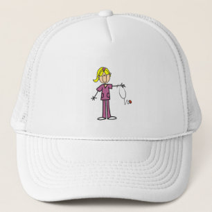 Blond Vrouw sticker Afbeelding Verpleegbare T-shir Trucker Pet