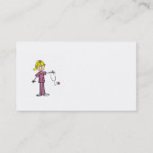 Blond Vrouw sticker Afbeelding Verpleegbare T-shir Visitekaartje (Achterkant)