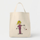 Blond Vrouw Tote Bag (Voorkant)
