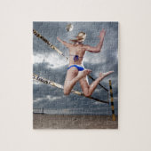 blond Vrouw volleybalspeler Legpuzzel (Verticaal)
