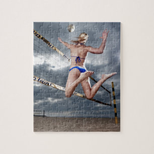 blond Vrouw volleybalspeler Legpuzzel
