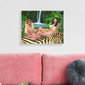 BLOND VS BRUIN CANVAS AFDRUK (Insitu (Woonkamer))