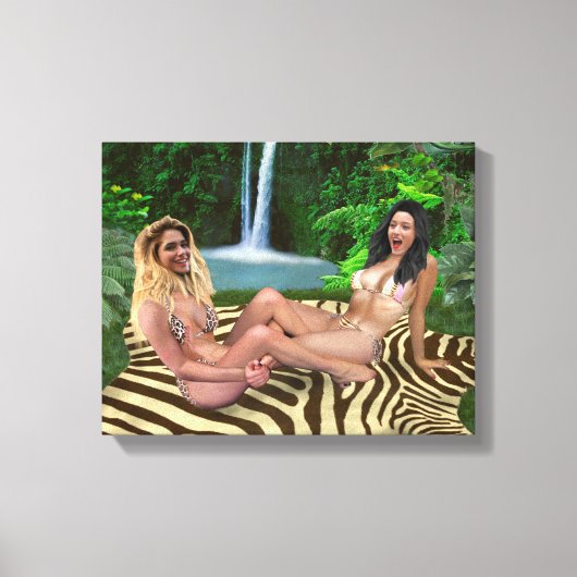 BLOND VS BRUIN CANVAS AFDRUK (Voorkant)