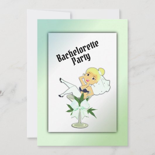 Blond Weed Bachelorette Party - Uitnodiging (Voorkant)