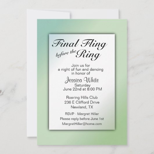 Blond Weed Bachelorette Party - Uitnodiging (Achterkant)