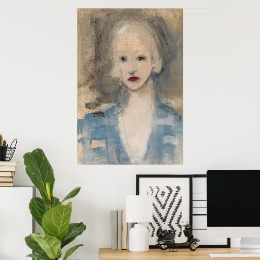 Blond Woman, Helene Schjerfbeck Poster (Thuiskantoor)