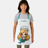 blond zeemeermin chef-kok personaliseren schort (Insitu)