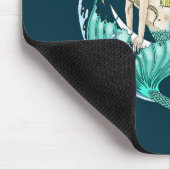 Blond Zeemeermin Maan Fantasy Art Deco Muismat (Hoek)