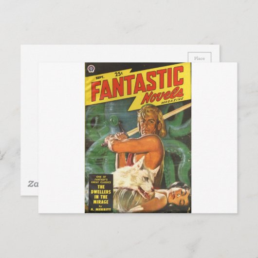 Blond zwaardsman briefkaart (Voorkant / Achterkant)