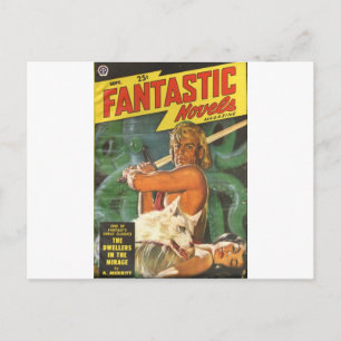 Blond zwaardsman briefkaart