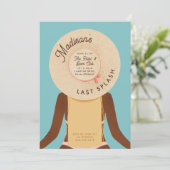 Blond zwart meisje laatste splash bachelorette wee kaart (Staand voorkant)