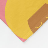  Blonde Afro Pink Monogram Love uit de jaren zeven Fleece Deken (Hoek)