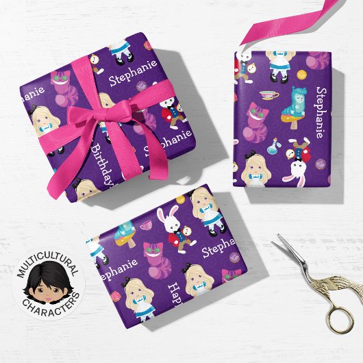 Blonde Alice's avonturen in Wonderland Inpakpapier Vel