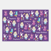 Blonde Alice's avonturen in Wonderland Inpakpapier Vel (Voorkant)