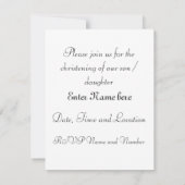 Blonde Angel-baby met een vlinder. Kaart (Achterkant)