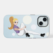 Blonde Anime Girl iPhone 15 Case (Achterkant horizontaal)