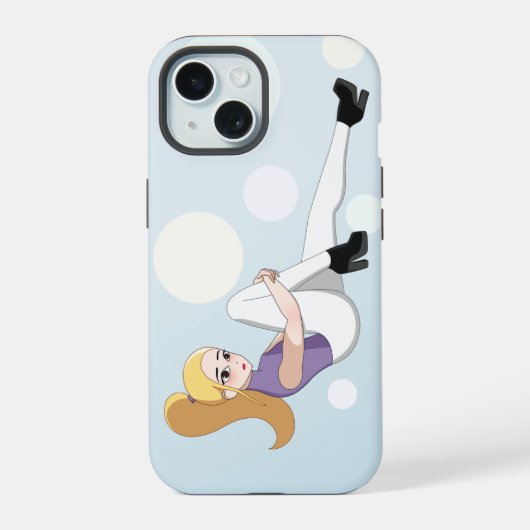 Blonde Anime Girl iPhone 15 Case (Achterkant)