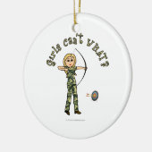 Blonde Archery in Camouflage Keramisch Ornament (Links)