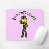 Blonde Army Woman Muismat (Met muis)