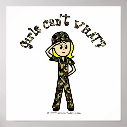 Blonde Army Woman Poster (Voorkant)