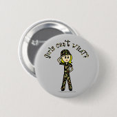 Blonde Army Woman Ronde Button 5,7 Cm (Voorkant /achterkant)